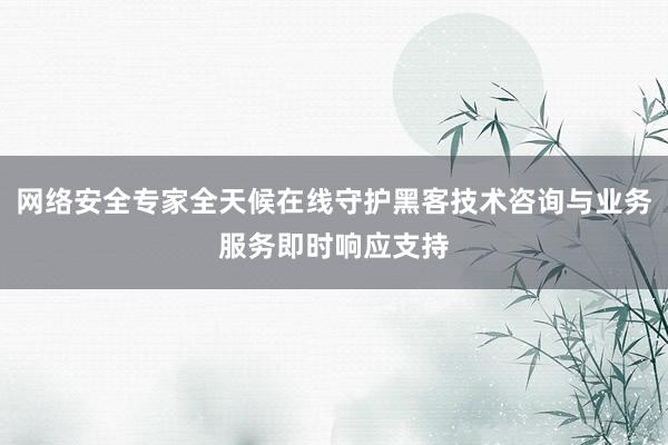 网络安全专家全天候在线守护黑客技术咨询与业务服务即时响应支持